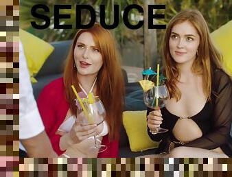 Gorgeous Redheads Seduce Bartender while on Vacation