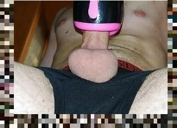 Vibrating pussy makes hot guy cum like CRAZY! ????