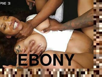 ebony babe September Reign gangbang porn video