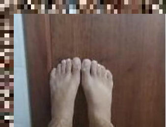 mandi, berambut, besar-huge, mastubasi, penis-besar, homo, handjob-seks-dengan-tangan-wanita-pada-penis-laki-laki, kaki, sentakkan, mandi-shower