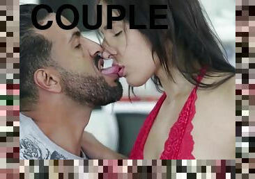 Hot latina couple thrilling sex video