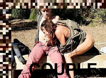 Sexy Couple Almost Got Caught Fucking In A Public Park 14 Min