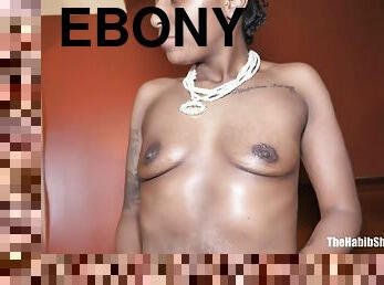Ebony MILF with saggy tits amateur porn
