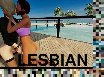 Lesbian tgirls in 3d sex game