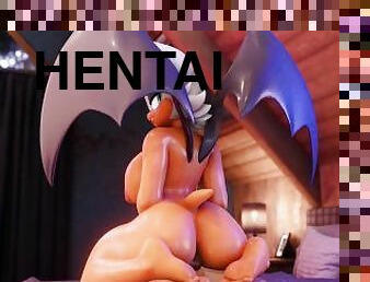 Curvy Rouge the Bat Rides Your Cock Oiled