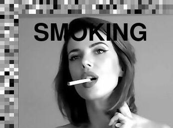 webcam, fumando