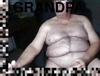 grandpa cum on webcam