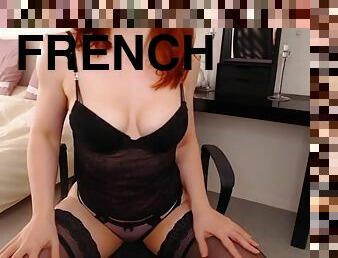 masturbation, amateur, française, doigtage, rousse, européenne, euro, taquinerie, elle-se-déshabille