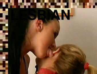 Lesbian kissing