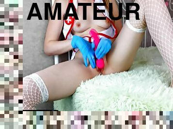 Nurse No Panties Masturbation Vibrator Big Labia