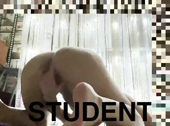 Hot student fingering herself