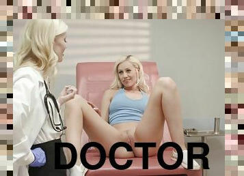 Naughty doctor Charlotte Stokely and teen Lyra Law