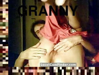 Bbw girl and her granny on webcam