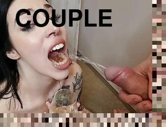 PISS &amp; ANAL 0% PUSSY 1 on 1 Giada Sgh piss in mouth &amp; drinking, squirt on guy&#039;s face, sloppy gagging deepthroat, spit in mouth - PissVids