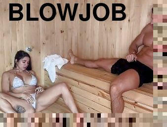 Hot sex in the sauna