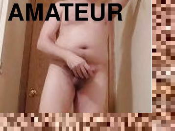 masturbation, amatör, gigantisk-kuk, juckande, stripp, ensam, muskulös, kuk