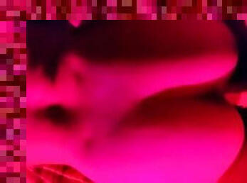I fuck my 18 year old girlfriend doggystyle with red leds, and then she gives me a blowjob