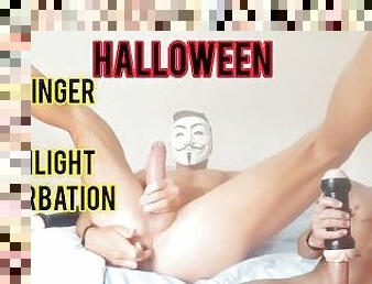 masturbation, amateur, anal, énorme-bite, doigtage, ejaculation, fantaisie, halloween, masque