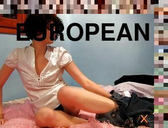 אירופי, יורו, מצלמת-אינטרנט, שחרחורת, קעקוע, בובה, רגליים, פוסקת-רגליים
