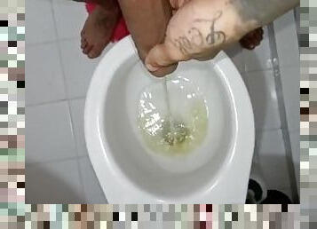 Cock urinating / golden shower / pee toilet