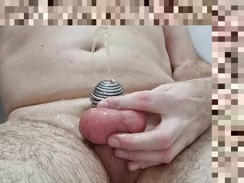 baignade, pisser, mature, énorme-bite, jouet, bdsm, esclave, fétiche, douche, solo