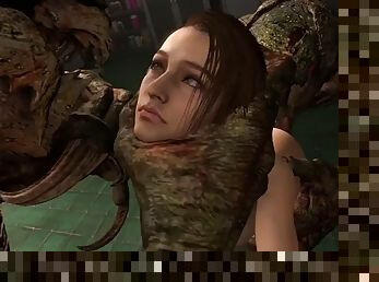 Resident Evil - Jill only gets fucked by monsters sex scenes