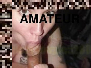 amateur, menghisap-zakar, deepthroat, pasangan, menelan, menusuk, zakar