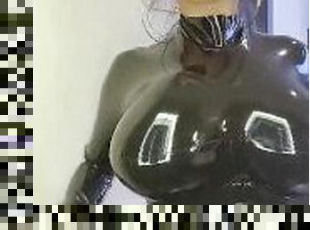 Worship shiny latex goddess with huge boobs - Japanese Mistress Youko
