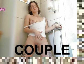 pisser, écolière, femme, amateur, milf, ados, maison, couple, baisers, collège