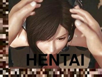 Hentai he finished with gusto on his face