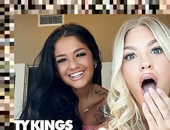 REALITYKINGS - Blonde College Student Jazlyn Ray's Live Stream Interrupted by Nude Bestie