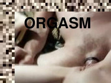 orgasme, chatte-pussy, amateur, anal, énorme-bite, couple, point-de-vue, serrée, trou-du-cul, humide