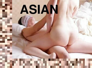 asia, isteri, dewasa, jenis-pornografi-milf, jepang, handjob-seks-dengan-tangan-wanita-pada-penis-laki-laki, pasangan, berciuman, sperma, kawin