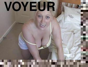 gros-nichons, milf, maman, cam, voyeur, solo