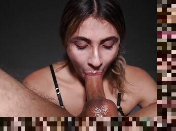 Throatpie Deepthroat blowjob in 69 non-stop, no hands, stare and explosion of cum in throat! Short v