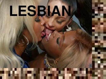 Exotic lesbians threeway kinky porn video