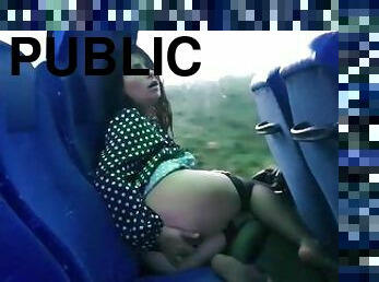 Horny Girl in Public Bus