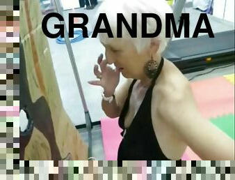 grand-mère, femme, granny, jouet, hardcore