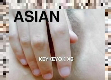 asiatisk, fitta-pussy, amatör, tonåring, avrunkning, par, pov, thailändsk, söt