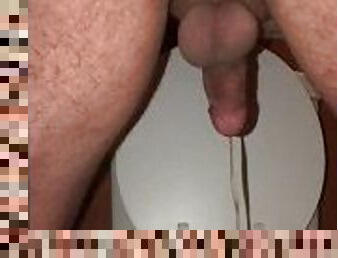 masturbation, pissande, anal, fingerknull, sprut, toalett, ensam, bollar