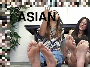 Four beautiful asian soles