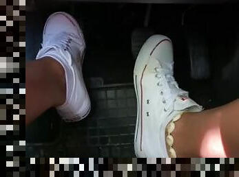 Pedal Pumping In Converse Sneakers