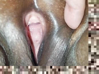 vagina-pussy, amatir, berkulit-hitam, remaja, hitam, dicukur, lubang-anus, basah