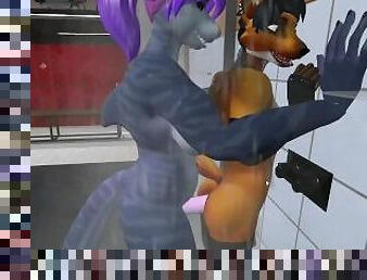 Heat anthro Futa furry dragon fucked in the ass by gay furry fox