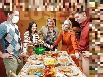 Thanksgiving Is A Time When Family Cums Together, & This Holiday Season, Things Will Get Rowdy