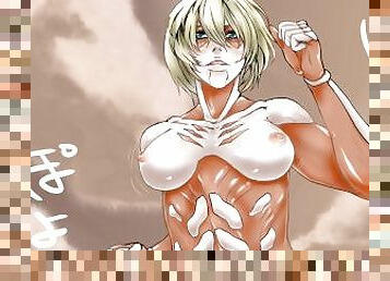 Attack on Titan Anne female Titan comes to Mikasa for doggy anime hentai uncensored