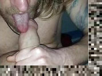 Pumping my own sperm into my mouth during vigorous and loud selfsuck