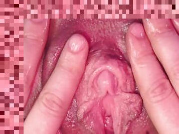 clitóris, grande, masturbação, cona-pussy, amador, dedos, fetiche, paizinho, pénis