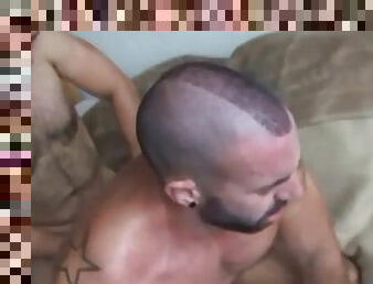 Amateur tattooed German jock fucked bareback in the ass at home