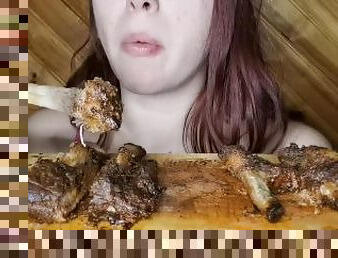 asmr mukbang feederism ribs entier